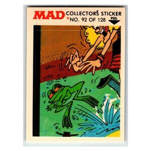 MAD Frog No. 92 of 128 1983 Collector's Sticker E.C. Publications
